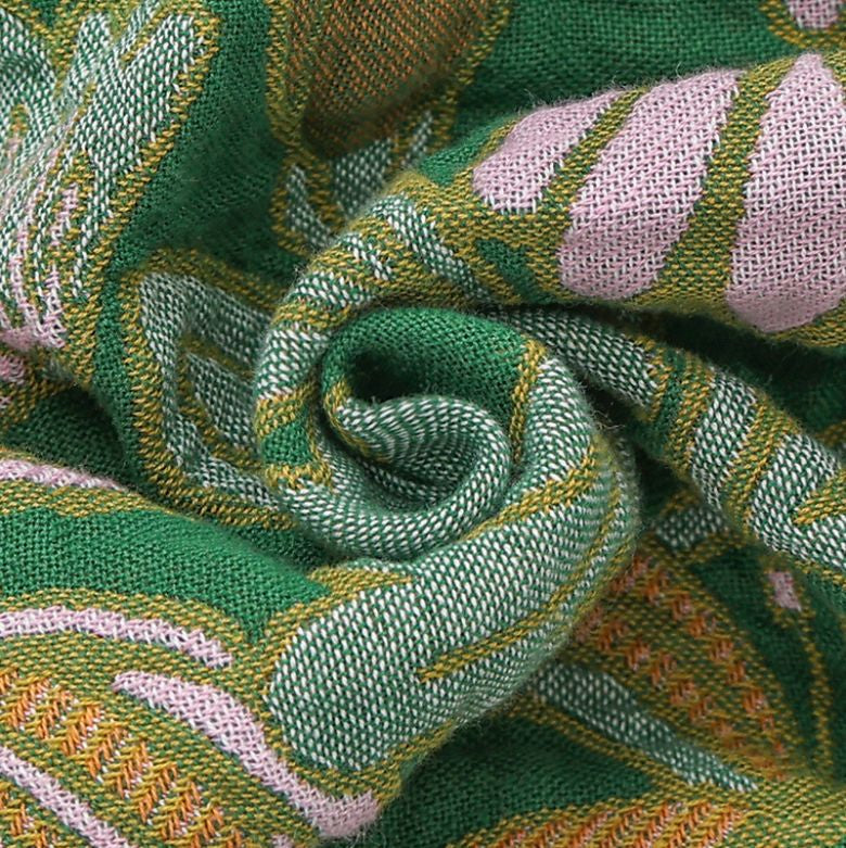 Cotton throw blanket – Floral design – Reversible – Cozy home accent 5