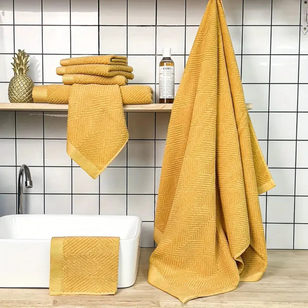 Cotton towel set – Ultra-soft luxury – 6-piece bath towel set for bathroom or travel 1