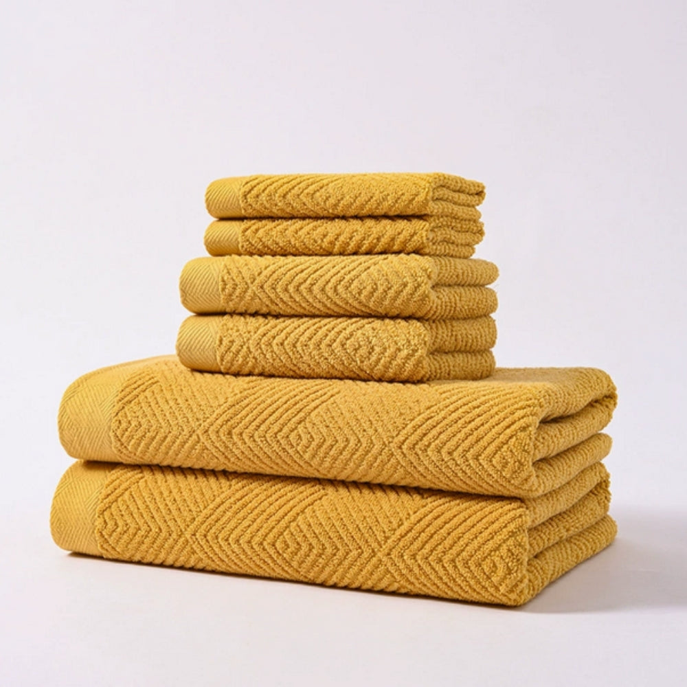 Cotton towel set – Ultra-soft luxury – 6-piece bath towel set for bathroom or travel 5