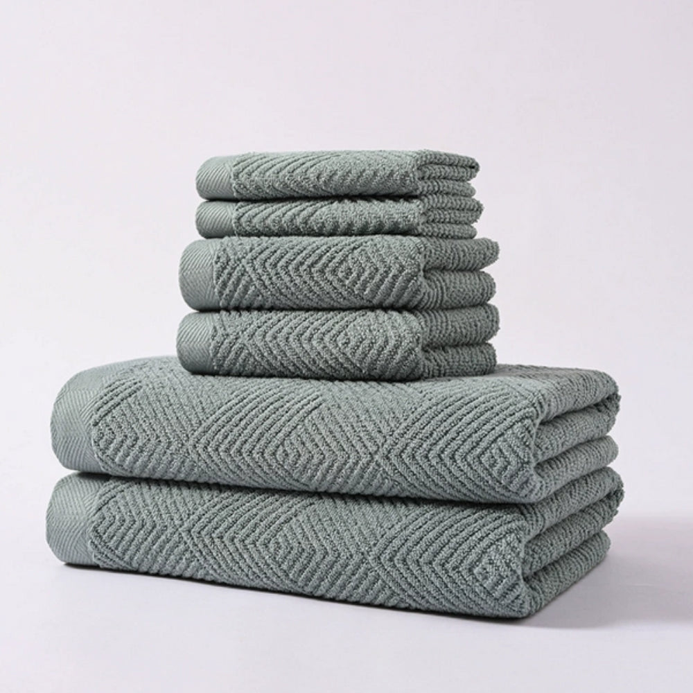 Cotton towel set – Ultra-soft luxury – 6-piece bath towel set for bathroom or travel 6