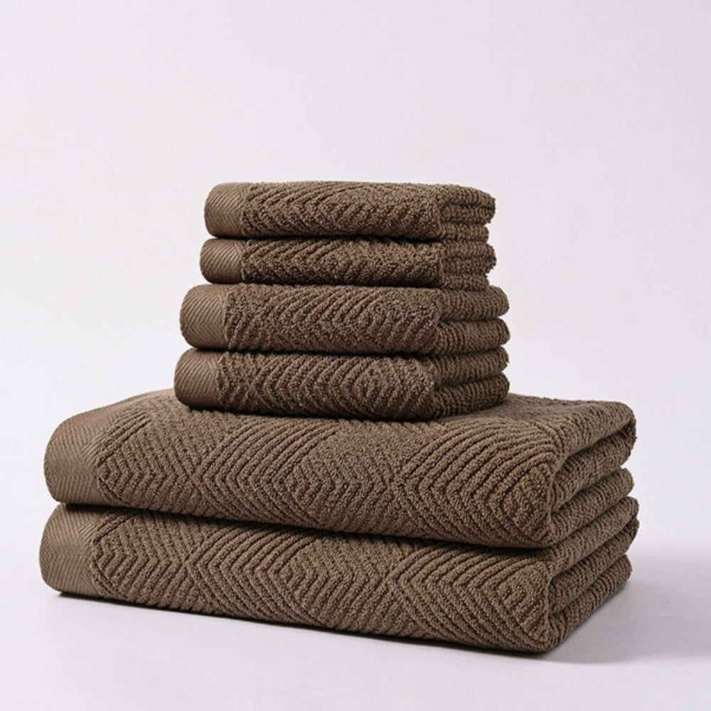 Cotton towel set – Ultra-soft luxury – 6-piece bath towel set for bathroom or travel 7