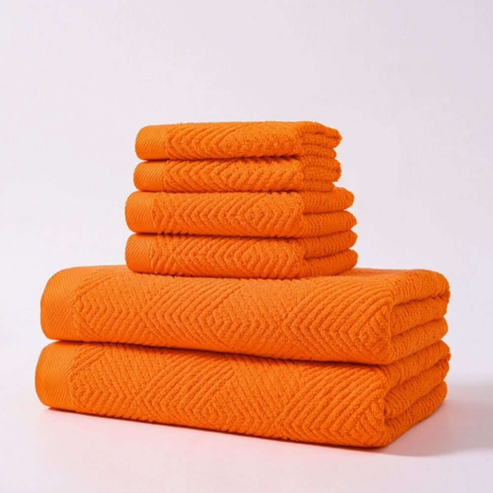 Cotton towel set – Ultra-soft luxury – 6-piece bath towel set for bathroom or travel 8