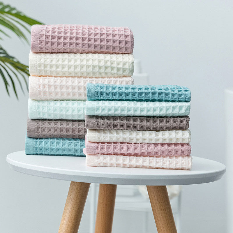 Cotton waffle bath towel – Lightweight and quick-drying – Japanese-inspired design – 28 x 55 in – Soft and breathable 1