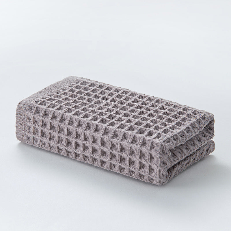 Cotton waffle bath towel – Lightweight and quick-drying – Japanese-inspired design – 28 x 55 in – Soft and breathable 10