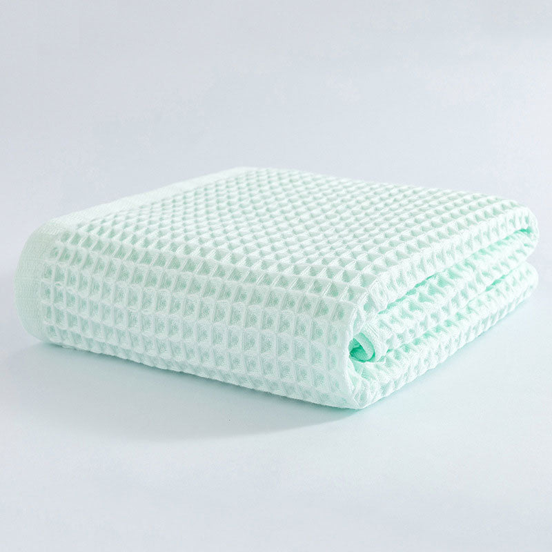 Cotton waffle bath towel – Lightweight and quick-drying – Japanese-inspired design – 28 x 55 in – Soft and breathable 8