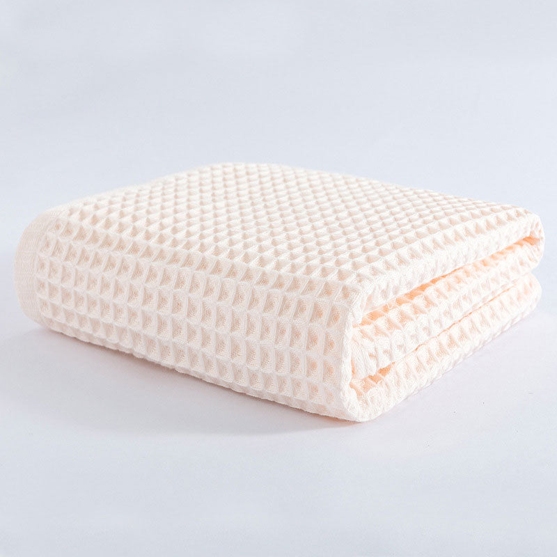 Cotton waffle bath towel – Lightweight and quick-drying – Japanese-inspired design – 28 x 55 in – Soft and breathable 9