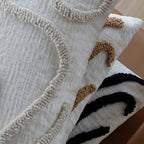 Couch cushion covers – Cotton blend – Embroidered geometric design – Boho style – 18 x 18 in – Perfect for sofas and beds 3