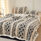 Cozy Collection | Double-Sided Fleece Blanket with Jacquard Design Ð Soft Warmth for Home Comfort 2