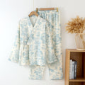 Cozy Cotton Kimono Pajama Set for Women - Elegant Loungewear 0