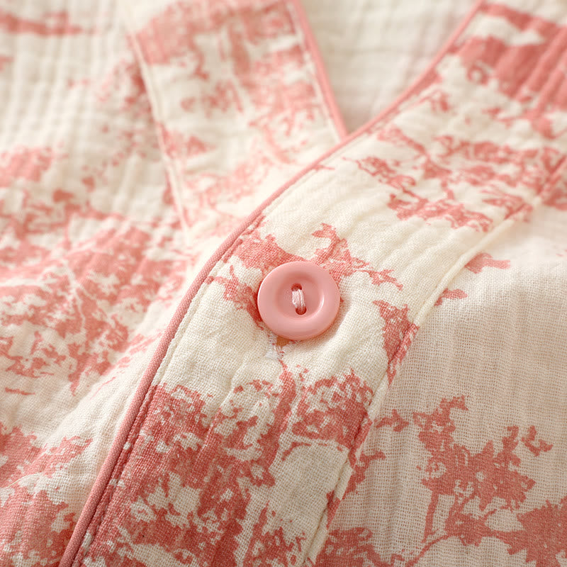 Cozy Cotton Kimono Pajama Set for Women - Elegant Loungewear 3