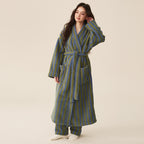 Cozy Modern Stripe Bathrobe for Everyday Comfort and Style 0