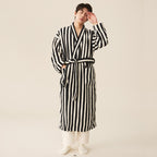 Cozy Modern Stripe Bathrobe for Everyday Comfort and Style 9
