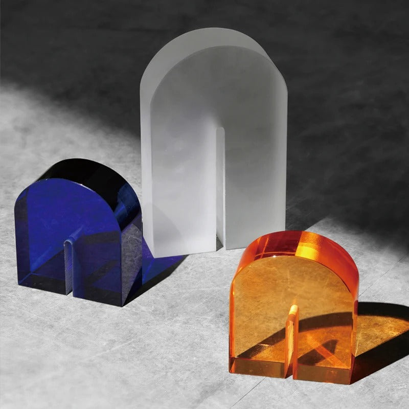 Crystal bookends – Handmade artificial crystal – Elegant modern design for home or office 4