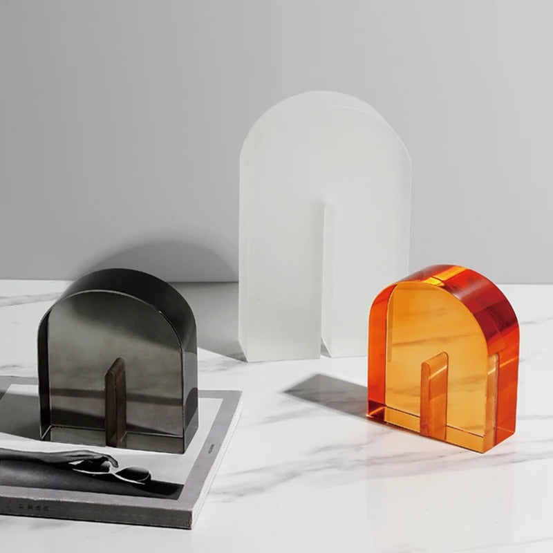 Crystal bookends – Handmade artificial crystal – Elegant modern design for home or office 9