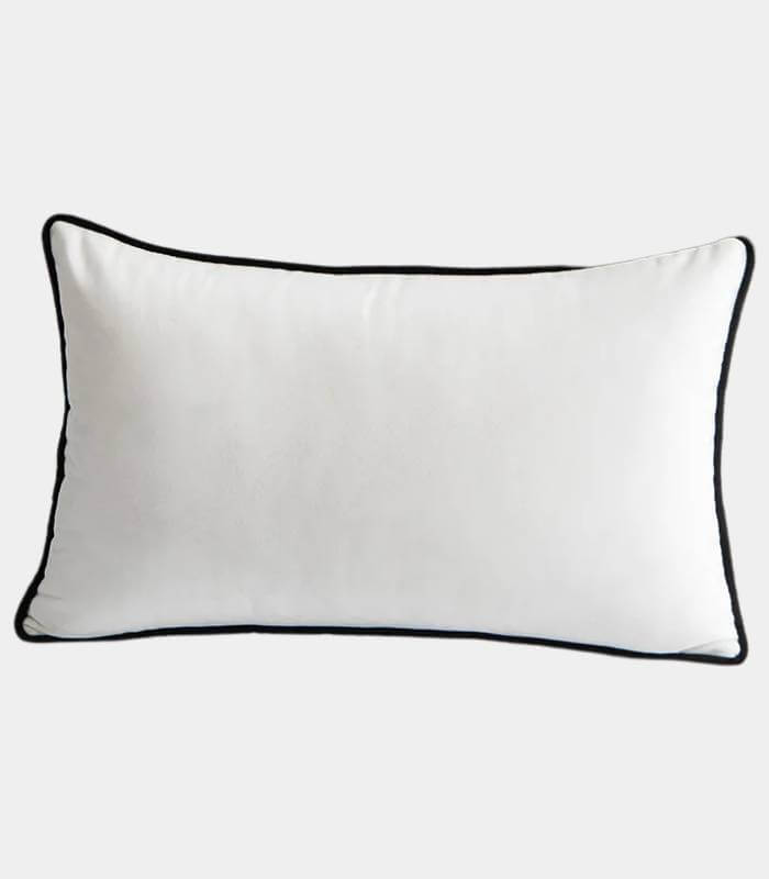 Cushion cover – Velvet – Black and white design – Elegant home accent – 11.8 x 19.7 in 10