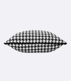 Cushion cover – Woven poly blend – Black and white houndstooth pattern – Chic living room accent – 17.7 x 17.7 in 2