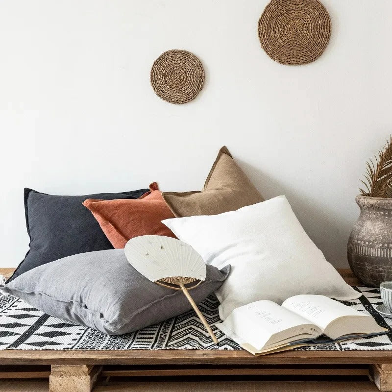 Cushion covers – Premium ramie cotton – Solid colors – Indoor and outdoor use – 45x45cm to 80x80cm 2