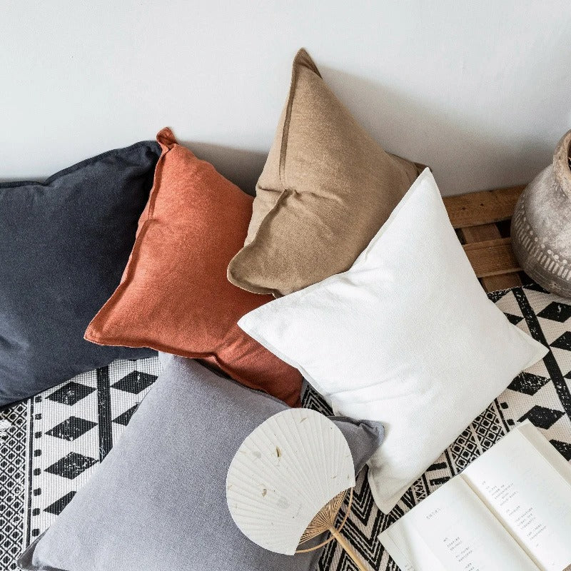 Cushion covers – Premium ramie cotton – Solid colors – Indoor and outdoor use – 45x45cm to 80x80cm 4
