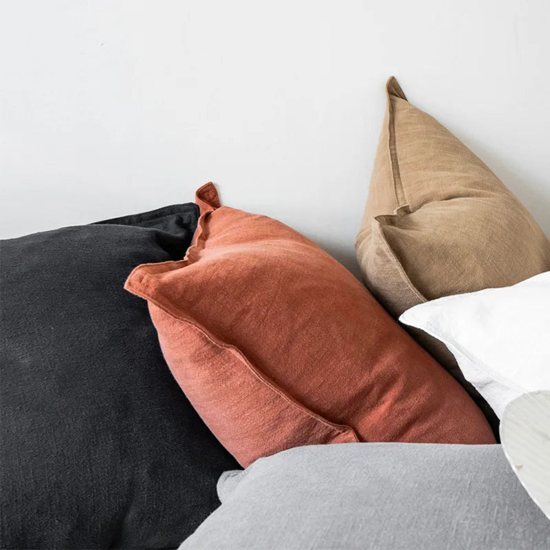Cushion covers – Premium ramie cotton – Solid colors – Indoor and outdoor use – 45x45cm to 80x80cm 5