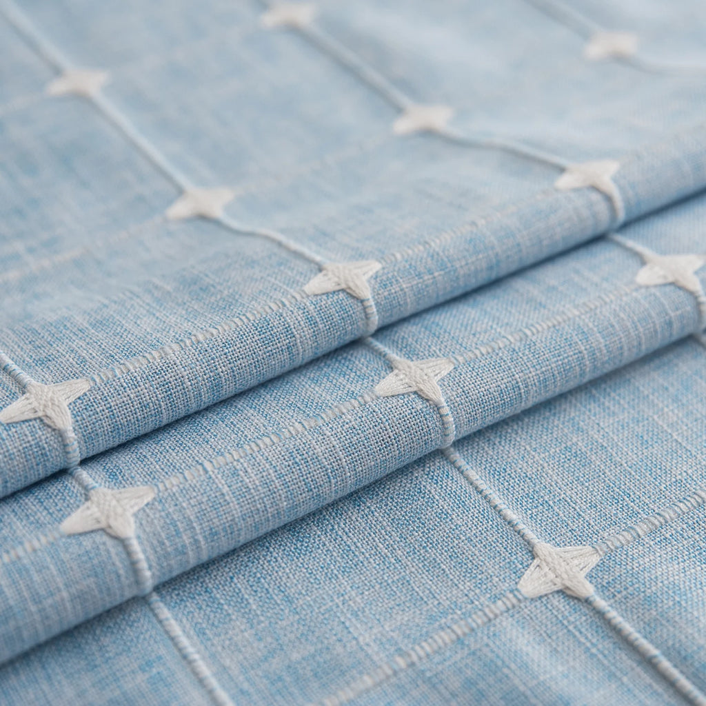 Custom Linen Tablecloth with Blue Stripes - Elegant Christmas Table Cover, Customizable Size for Banquet Dining 4