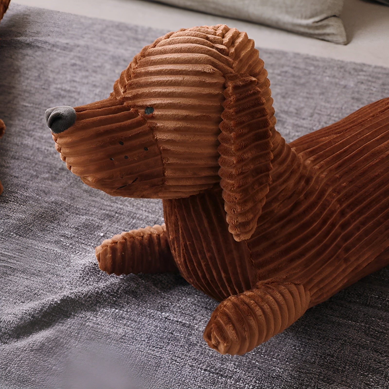 Dachshund pillow – Ergonomic plush – Multi-colored – Cozy home decor accessory – 20 x 10 in 4