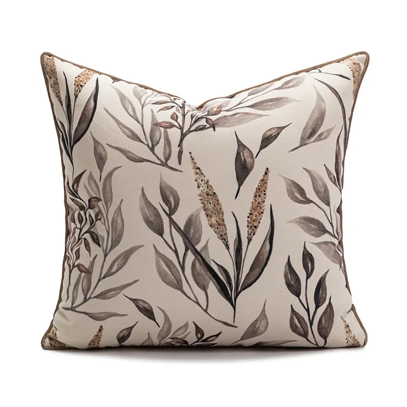 Decorative pillow cover – Jacquard fabric – Brown coffee – Stylish cushion cover for living room or bed – 17.7 x 17.7 in 5