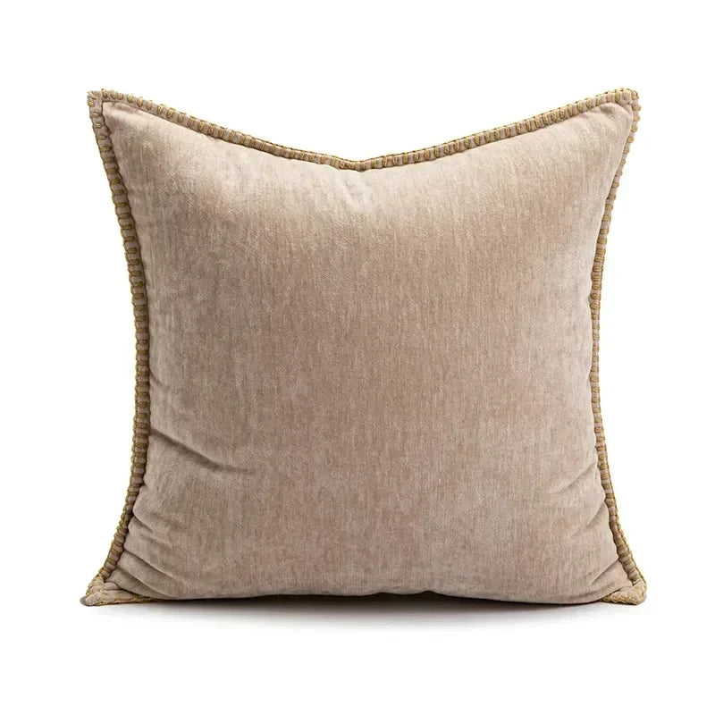 Decorative pillow cover – Jacquard fabric – Brown coffee – Stylish cushion cover for living room or bed – 17.7 x 17.7 in 8