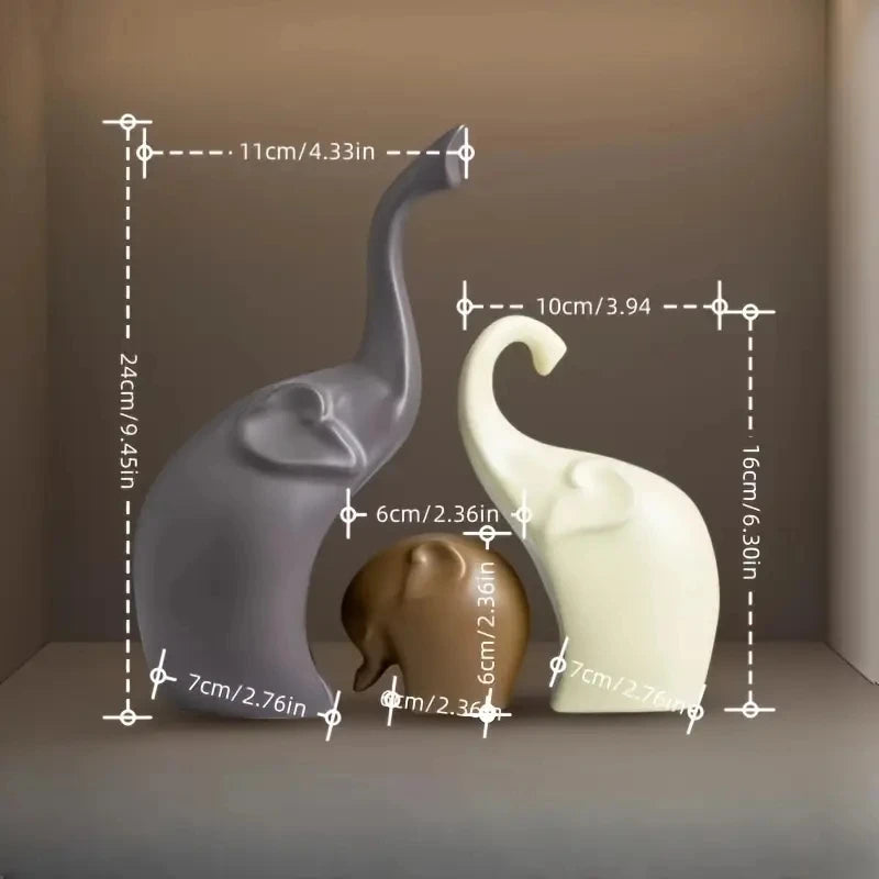 Decorative statue – Nordic elephant figurines – Gray resin – Unique desktop ornament – Thoughtful gift idea 2