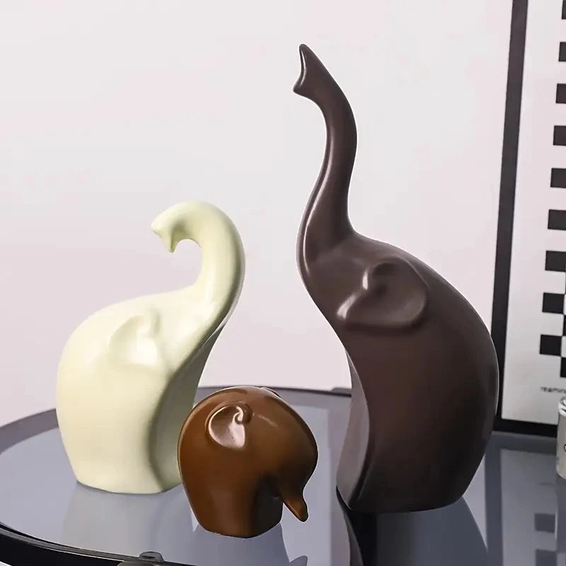 Decorative statue – Nordic elephant figurines – Gray resin – Unique desktop ornament – Thoughtful gift idea 5