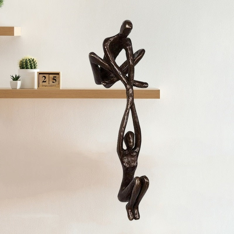 Decorative statue – Polystone – Elegant design – Symbol of love – 8 x 4 in 0