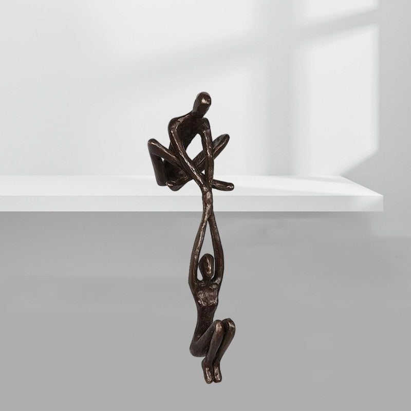 Decorative statue – Polystone – Elegant design – Symbol of love – 8 x 4 in 4