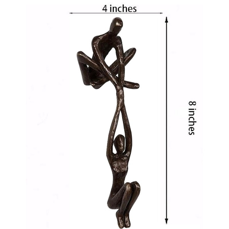 Decorative statue – Polystone – Elegant design – Symbol of love – 8 x 4 in 5