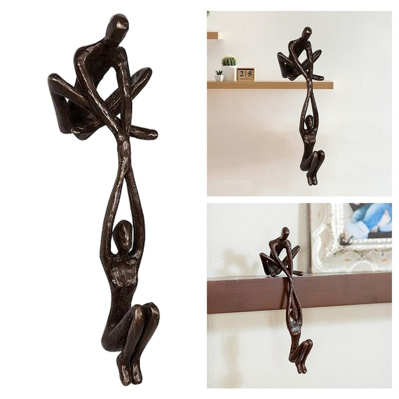 Decorative statue – Polystone – Elegant design – Symbol of love – 8 x 4 in 6