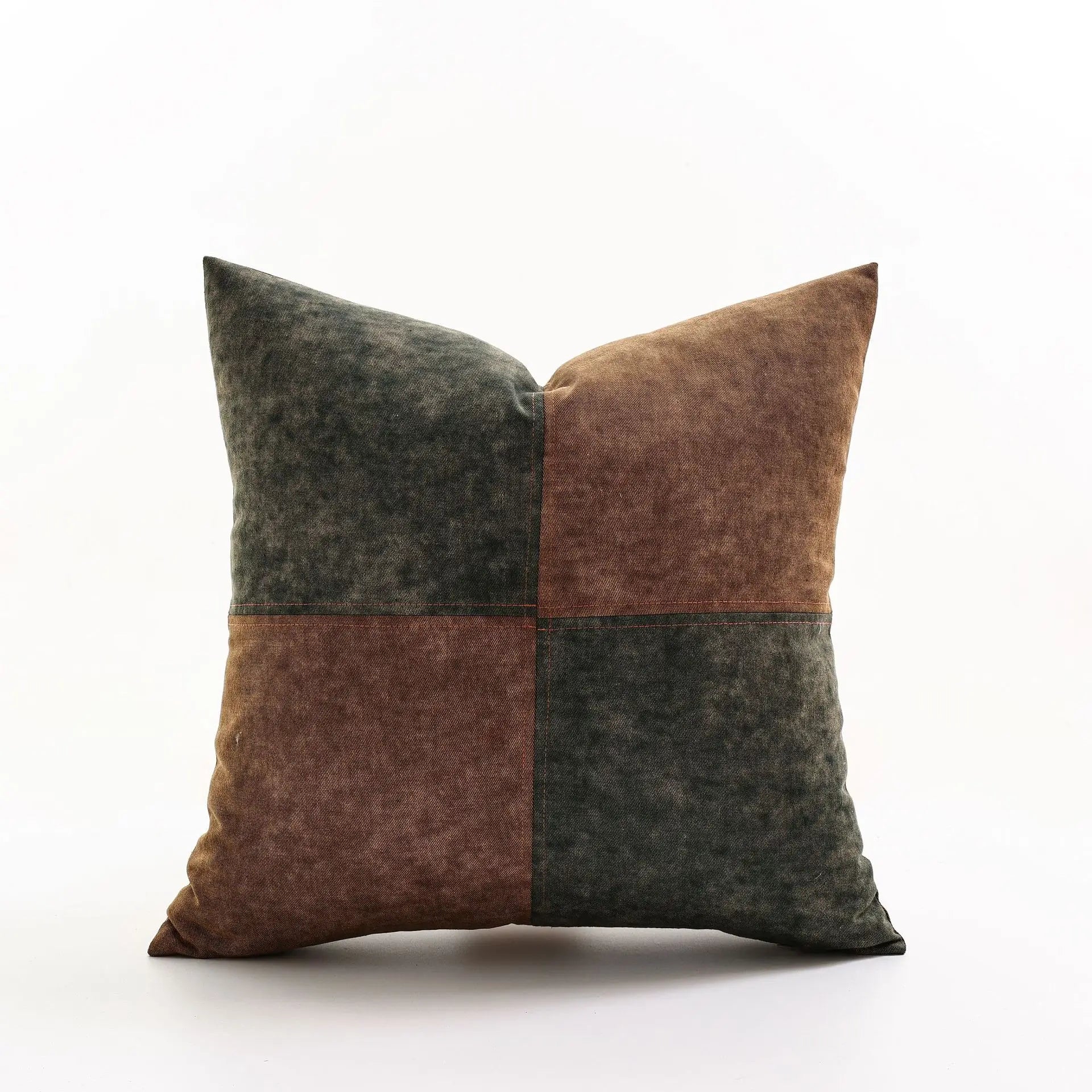 Denim cushion cover – Yarn-dyed polyester – Modern rustic design – Versatile home accessory 7