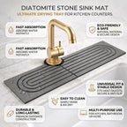 Diatomaceous Earth Dish Drying Mat – Faucet Cutout Design 2