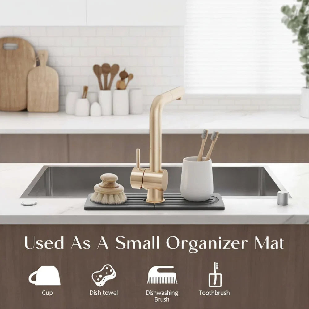 Diatomaceous Earth Dish Drying Mat – Faucet Cutout Design 4