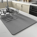 Dish mat – Ultra absorbent microfiber – Quick-dry design – Stylish kitchen essential 0