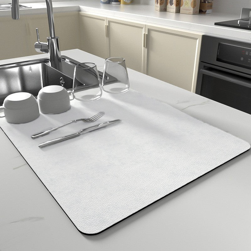 Quick-Dry Microfiber Dish Drying Mat – Ultra-Absorbent Kitchen Counter Protector (Multiple Sizes)