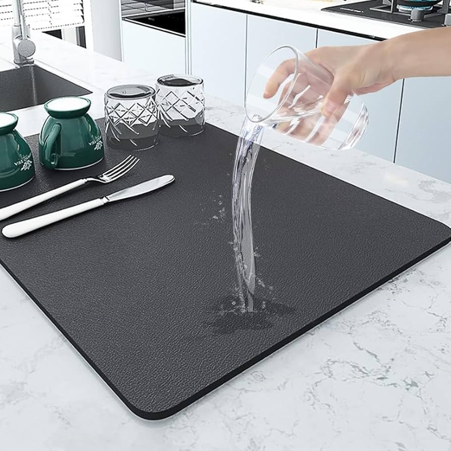 Dish mat – Ultra absorbent microfiber – Quick-dry design – Stylish kitchen essential 5