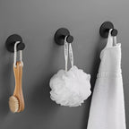 Durable Stainless Steel Shower Hooks with Vacuum-Seal Mechanism for Easy Installation and Strong Support – Waterproof and Repositionable 1