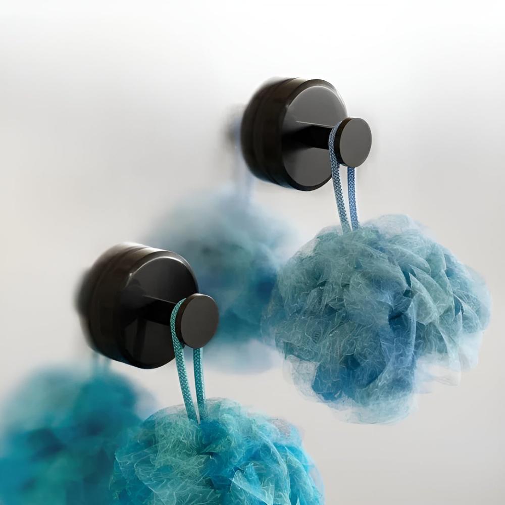 Durable Stainless Steel Shower Hooks with Vacuum-Seal Mechanism for Easy Installation and Strong Support – Waterproof and Repositionable 9