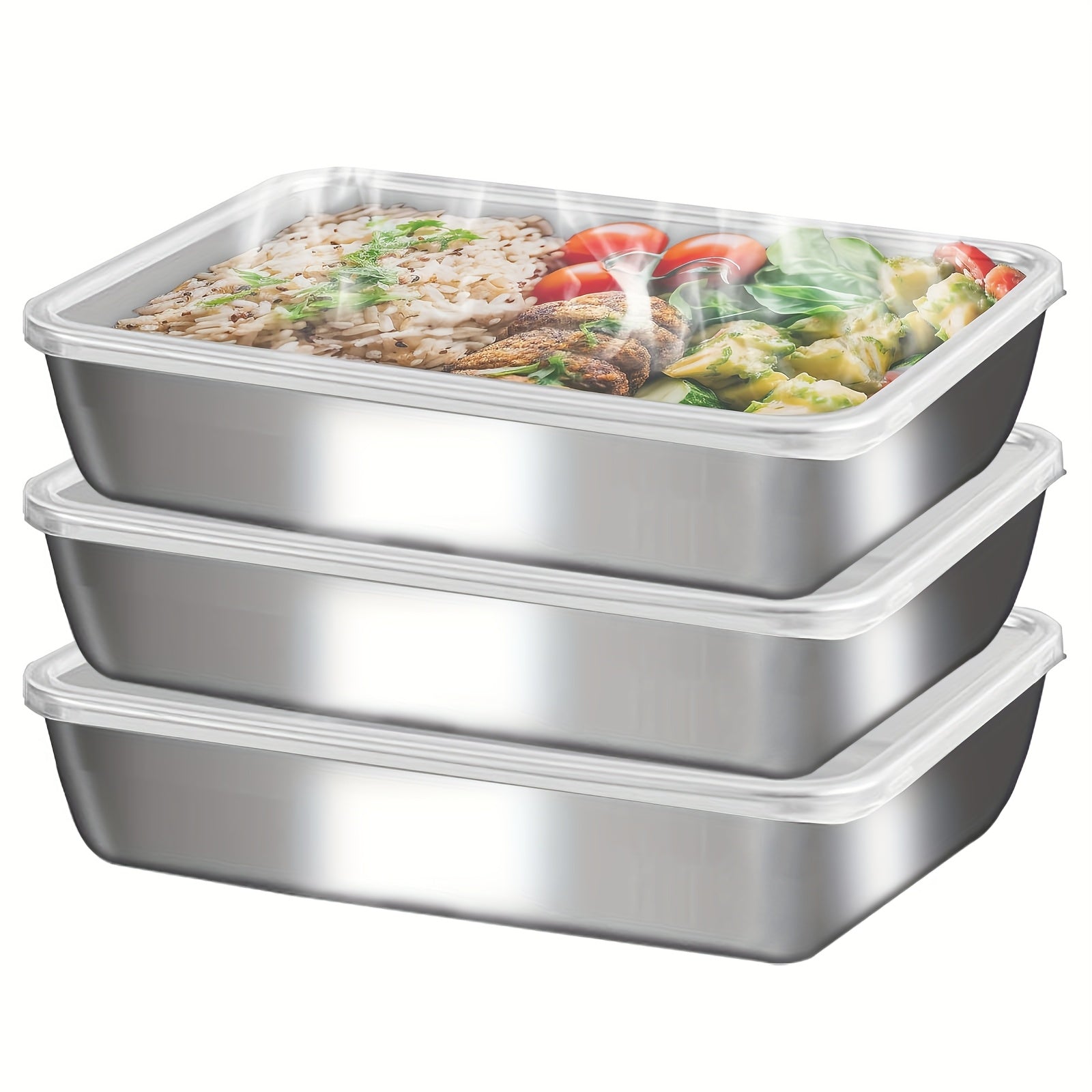 Eco-Storage | Stainless Steel Meal Prep Containers with Leakproof Design Ð Stackable Food Storage for Organized Kitchen 1