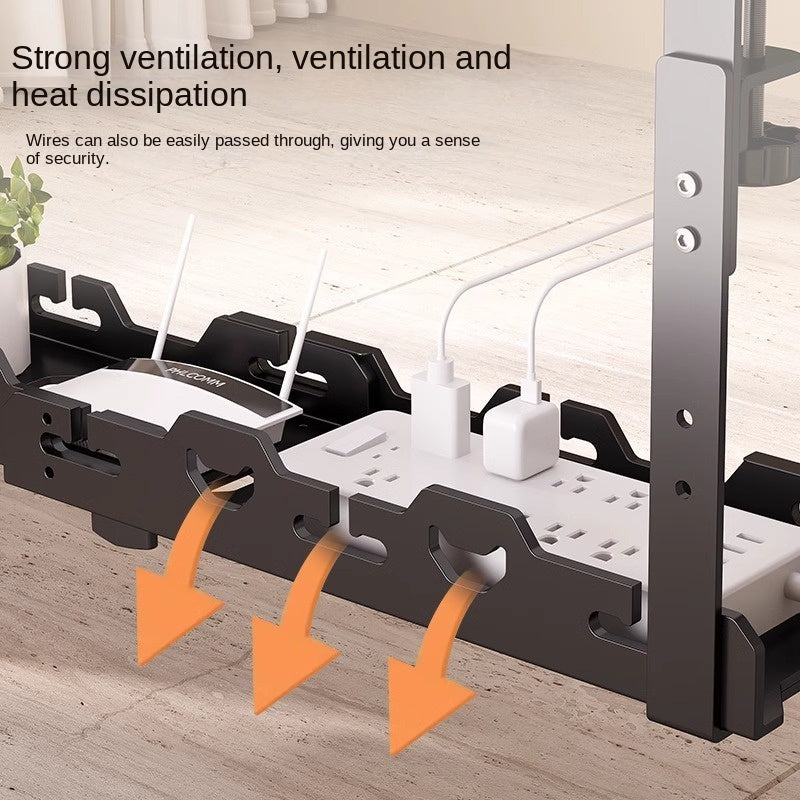 Efficient | Under Desk Cable Management Tray with Adjustable Design Ð Durable Metal Organizer for Tidy Workspaces 1
