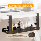Efficient | Under Desk Cable Management Tray with Adjustable Design Ð Durable Metal Organizer for Tidy Workspaces 3