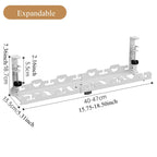 Efficient | Under Desk Cable Management Tray with Adjustable Design Ð Durable Metal Organizer for Tidy Workspaces 7