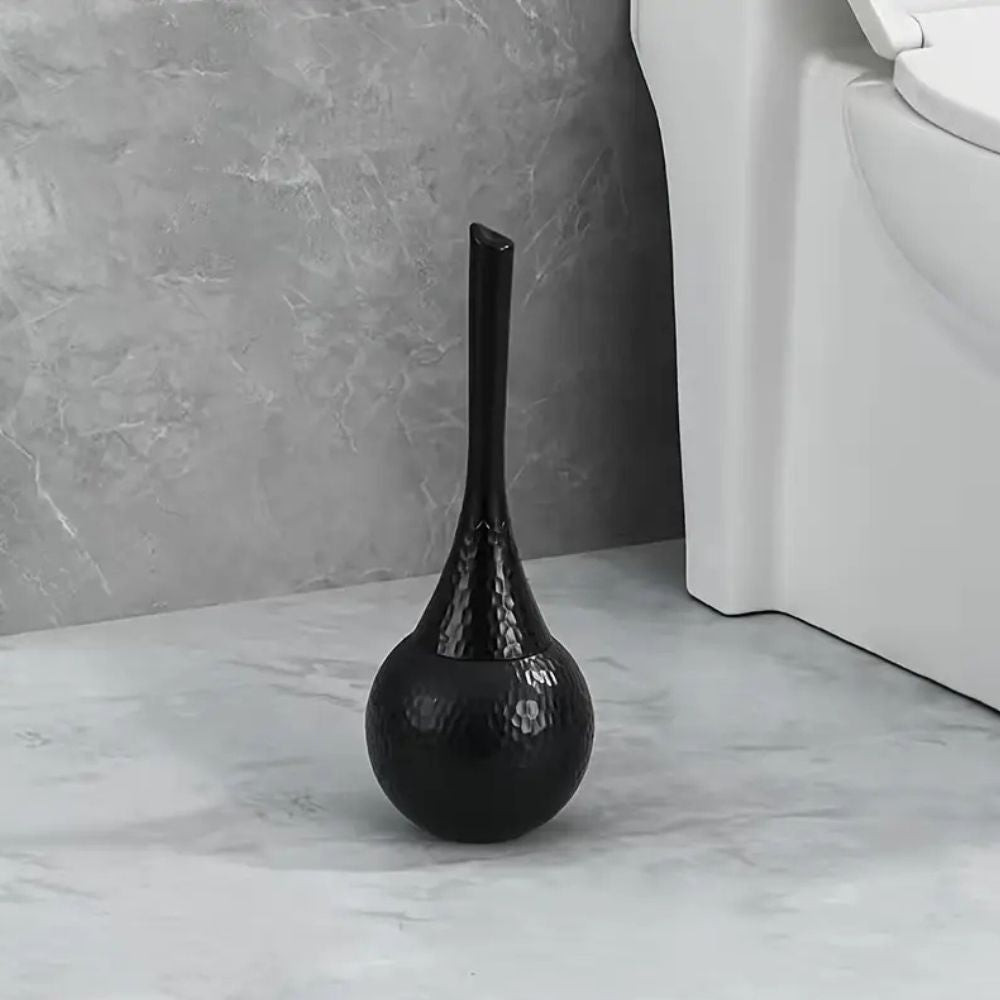 Elegant Bathroom Essentials | Silicone Toilet Brush with Ergonomic Handle Ð Chic Holder for Effortless Cleaning 0