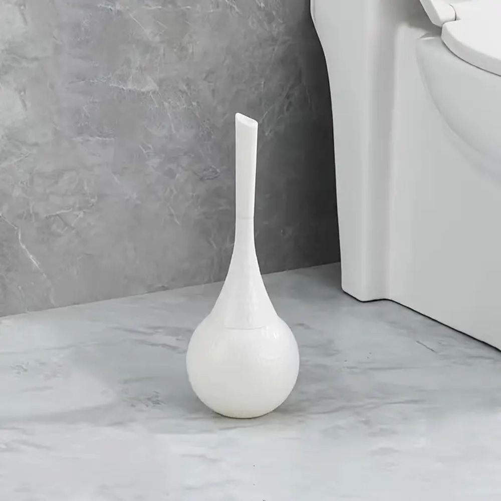 Elegant Bathroom Essentials | Silicone Toilet Brush with Ergonomic Handle Ð Chic Holder for Effortless Cleaning 5