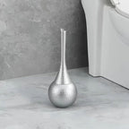 Elegant Bathroom Essentials | Silicone Toilet Brush with Ergonomic Handle Ð Chic Holder for Effortless Cleaning 6