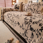 Elegant Chenille Sofa Cover with Floral Design, Pet-Friendly Anti-Slip Slipcover for 3-4 Seater Couch 5