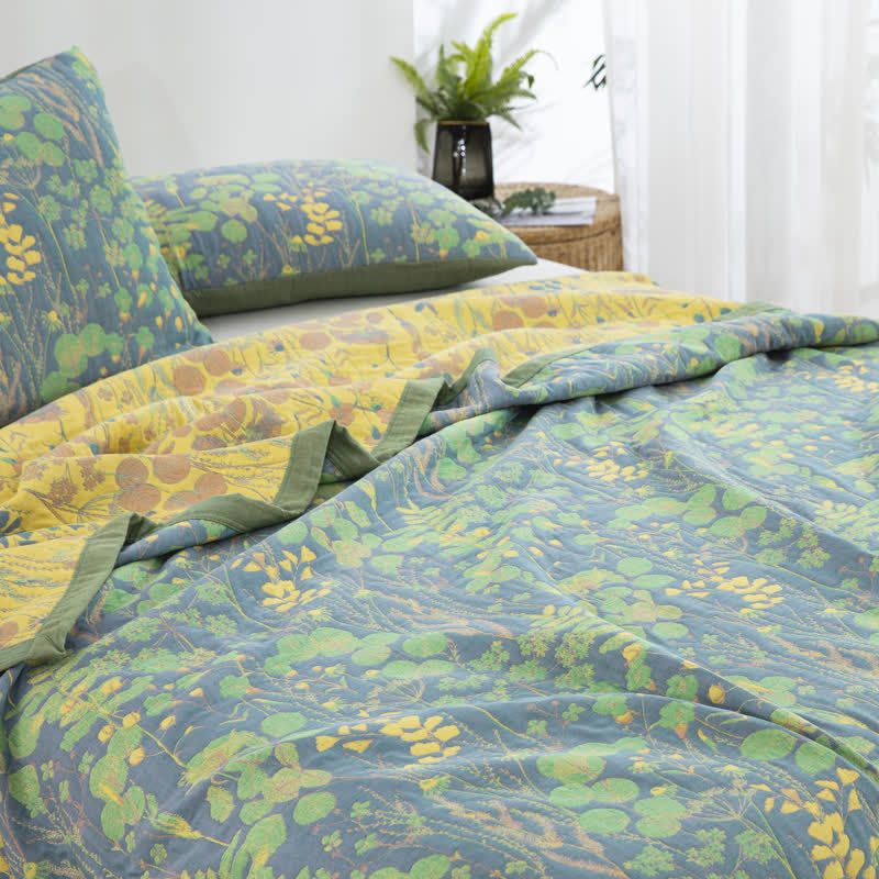 Elegant Cotton Gauze Quilt for Cozy, Serene Bedroom Retreats 2